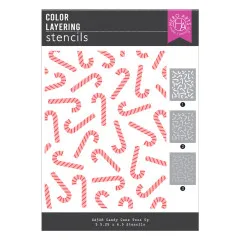 Hero Art - Layering Stencils - Candy Cane Season - Candy Cane Toss Up