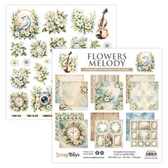 ScrapBoys - 12x12 Paper Pad - Flowers Melody