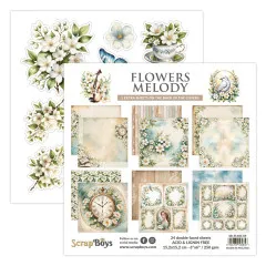 ScrapBoys - 6x6 Paper Pad - Flowers Melody