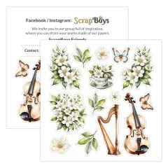 ScrapBoys - 6x6 Paper Pad - Flowers Melody