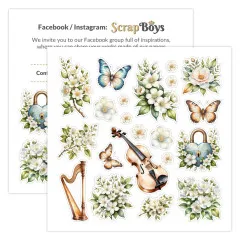 ScrapBoys - 8x8 Paper Pad - Flowers Melody