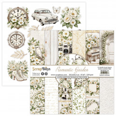 ScrapBoys - 8x8 Paper Pad - Romantic Garden