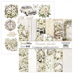 ScrapBoys - 8x8 Paper Pad - Romantic Garden