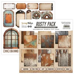 ScrapBoys - 8x8 Paper Pad - Rusty Pack