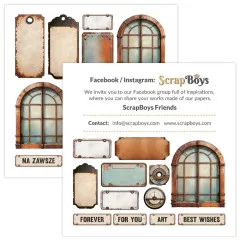 ScrapBoys - 8x8 Paper Pad - Rusty Pack