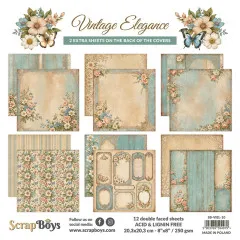 ScrapBoys - 8x8 Paper Pad - Vintage Elegance