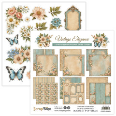 ScrapBoys - 8x8 Paper Pad - Vintage Elegance