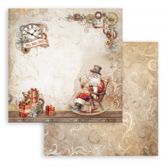 Stamperia 2-seitiges 12x12 Designpapier - Gear up for Christmas - Santa Claus