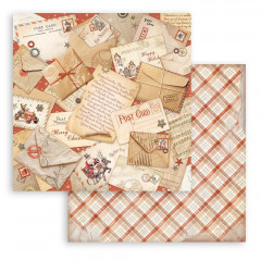 Stamperia 2-seitiges 12x12 Designpapier - Gear up for Christmas - Post Cards