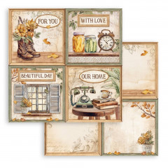 Stamperia 2-seitiges 12x12 Designpapier - Golden Harmony - 4 Cards