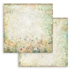 Stamperia 2-seitiges 12x12 Designpapier - Daisy Art - Handmade Lletter with Flowers