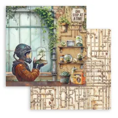 Stamperia 2-seitiges 12x12 Designpapier - A New Beginning - Terrarium