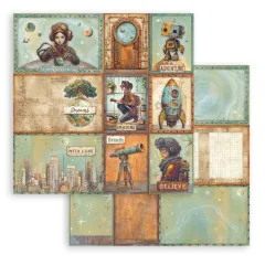 Stamperia 2-seitiges 12x12 Designpapier - A New Beginning - Mixed Cards