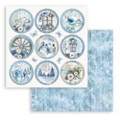 Stamperia 2-seitiges 12x12 Designpapier - Blue Land - Rounds