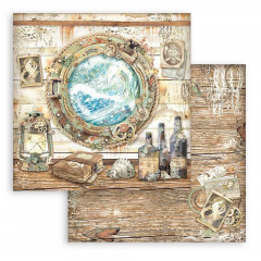 Stamperia 2-seitiges 12x12 Designpapier - Songs of the Sea - Portholes