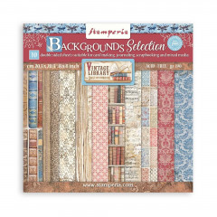 Vintage Library 8x8 Backgrounds Paper Pack