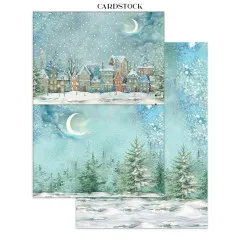 Stamperia - Junk Journal Backgrounds, Stickers, Cut-Outs - Alice in Christmas