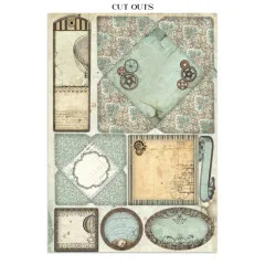 Stamperia - Junk Journal Backgrounds, Stickers, Cut-Outs - Voyages Fantastiques