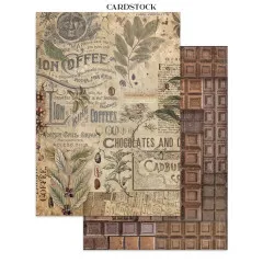 Stamperia - Junk Journal Backgrounds, Stickers, Cut-Outs - Coffee and Chocolate