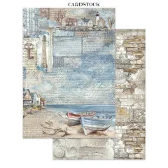 Stamperia - Junk Journal Backgrounds, Stickers, Cut-Outs - Silent Sea