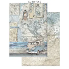 Stamperia - Junk Journal Backgrounds, Stickers, Cut-Outs - Silent Sea