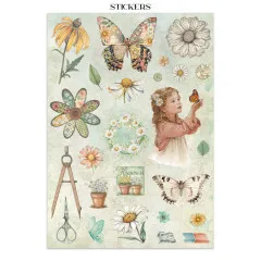 Stamperia - Junk Journal Backgrounds, Stickers, Cut-Outs - Daisy Art
