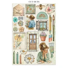 Stamperia - Junk Journal Backgrounds, Stickers, Cut-Outs - Daisy Art