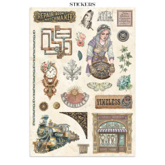 Stamperia - Junk Journal Backgrounds, Stickers, Cut-Outs - Gardens of Time by Antonis Tzanidakis
