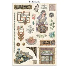 Stamperia - Junk Journal Backgrounds, Stickers, Cut-Outs - Gardens of Time by Antonis Tzanidakis