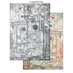 Stamperia - Junk Journal Backgrounds, Stickers, Cut-Outs - Gardens of Time by Antonis Tzanidakis