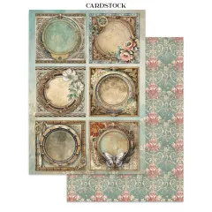 Stamperia - Junk Journal Backgrounds, Stickers, Cut-Outs - Gardens of Time by Antonis Tzanidakis