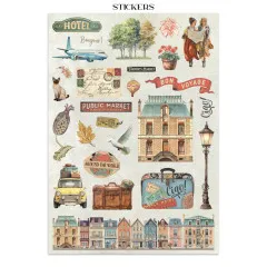 Stamperia - Junk Journal Backgrounds, Stickers, Cut-Outs - Art of Travelling