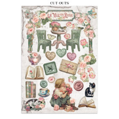 Stamperia - Junk Journal Backgrounds, Stickers, Cut-Outs - House of Roses