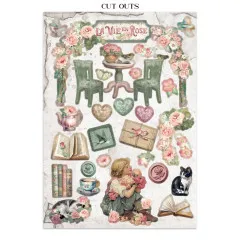 Stamperia - Junk Journal Backgrounds, Stickers, Cut-Outs - House of Roses