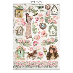 Stamperia - Junk Journal Backgrounds, Stickers, Cut-Outs - House of Roses