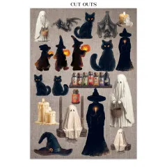 Stamperia - Junk Journal Backgrounds, Stickers, Cut-Outs - Halloween by Vicky Papaioannou