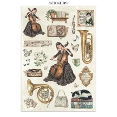 Stamperia - Junk Journal Backgrounds, Stickers, Cut-Outs - Symphony by Sara Alcobendas