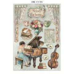 Stamperia - Junk Journal Backgrounds, Stickers, Cut-Outs - Symphony by Sara Alcobendas