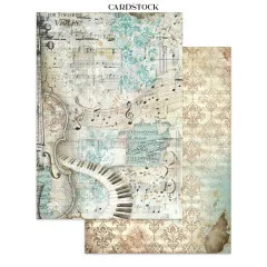 Stamperia - Junk Journal Backgrounds, Stickers, Cut-Outs - Symphony by Sara Alcobendas
