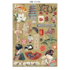 Stamperia - Junk Journal Backgrounds, Stickers, Cut-Outs - Oriental Garden