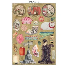 Stamperia - Junk Journal Backgrounds, Stickers, Cut-Outs - Oriental Garden