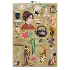 Stamperia - Junk Journal Backgrounds, Stickers, Cut-Outs - Oriental Garden