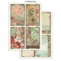 Stamperia - Junk Journal Backgrounds, Stickers, Cut-Outs - Oriental Garden