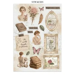 Stamperia - Junk Journal Backgrounds, Stickers, Cut-Outs - Flowers and Poems