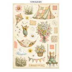 Stamperia - Junk Journal Backgrounds, Stickers, Cut-Outs - Cozy Family