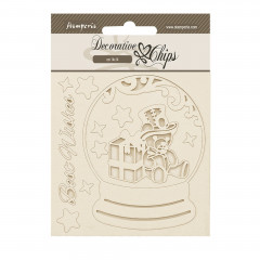 Stamperia Decorative Chips - Gear up for Christmas - Snowglobes