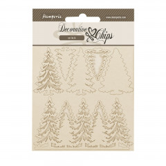 Stamperia Decorative Chips - Gear up for Christmas - Trees