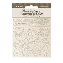 Stamperia Decorative Chips - Whispering Woods - Butterfly