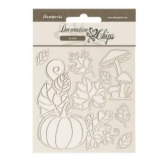 Stamperia Decorative Chips - Whispering Woods - Pumpkin