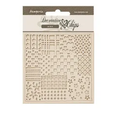 Stamperia Decorative Chips - Family - Patchwork Pattern